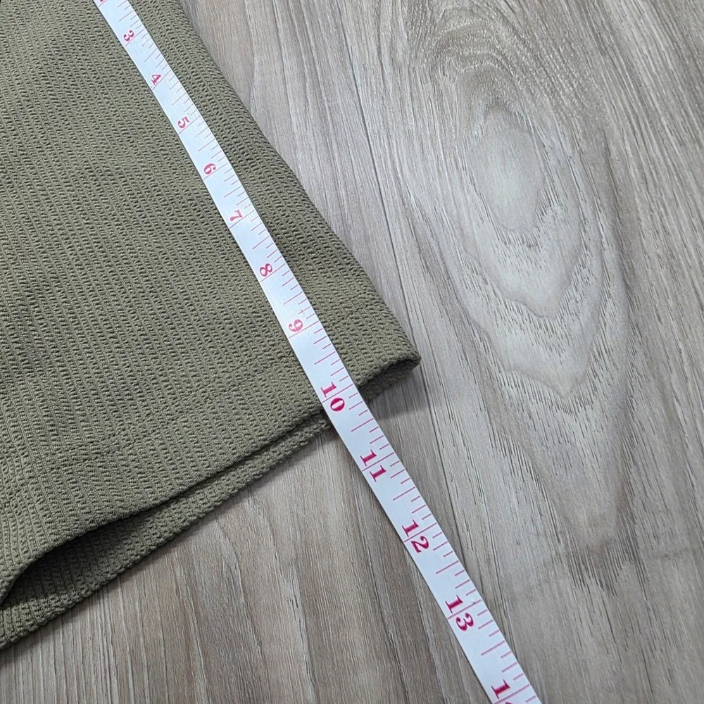 American Stitch Shirt Mens‎ XXL Olive Green Textured Ribbed Knit Button Down New